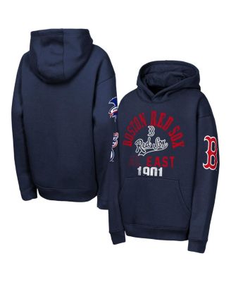 Big Boys and Girls Navy Boston Red Sox Premium Sweep Fleece Hoodie