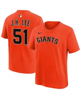 Big Boys and Girls Jung Hoo Lee Orange San Francisco Giants Name & Number T-Shirt