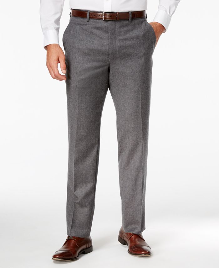 Michael Kors Men's Classic-Fit Gray Solid Flannel Suit - Macy's