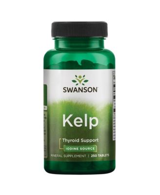 Premium Brand Kelp, Natural Iodine Source for Thyroid Health, Mineral Supplement With 0.4 Percentage Iodine, 250 Tablets
