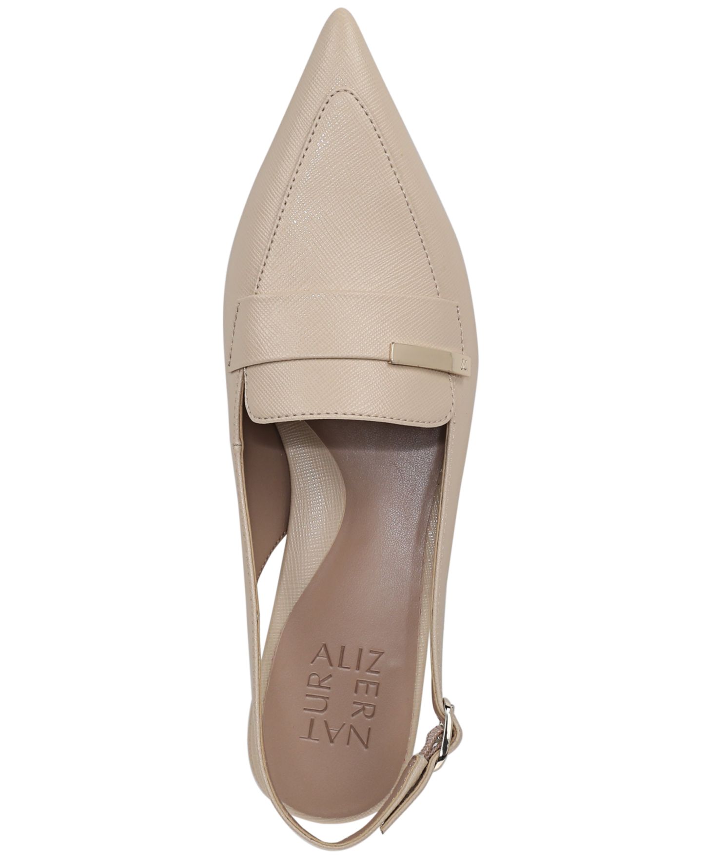 Женские туфли Naturalizer Sloane Slingback Pumps, цвет: Бежевая искусственная кожа — фото 4