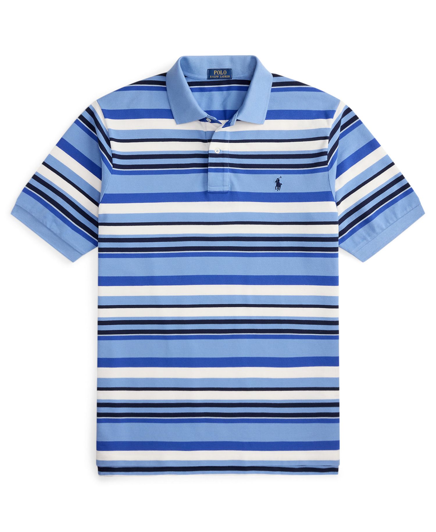 Men's Big & Tall Classic-Fit Striped Mesh Polo Shirt