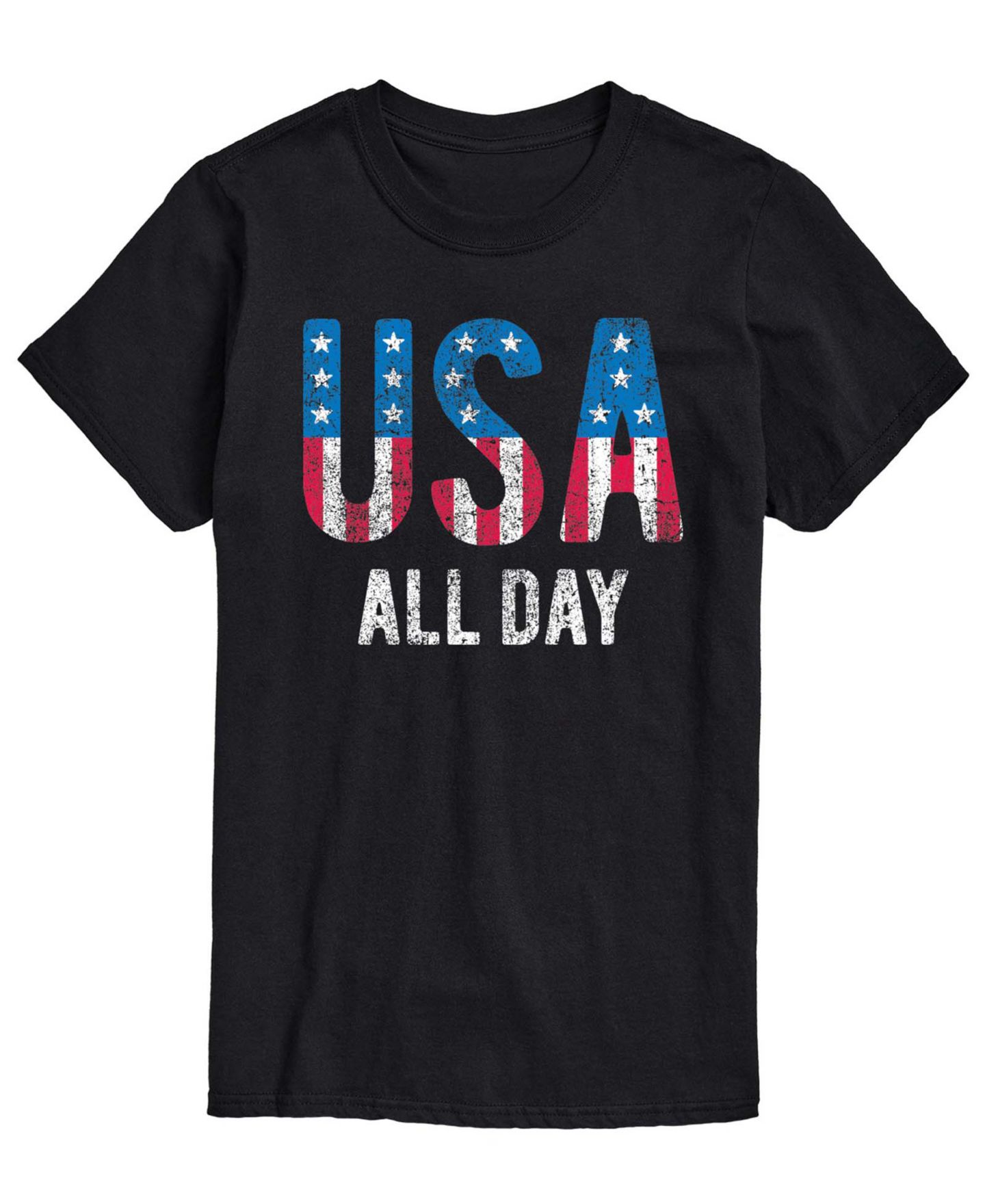 Мужская футболка AIRWAVES USA All Day Flag Fill Short-Sleeve Graphic, цвет: Чёрный — фото 1