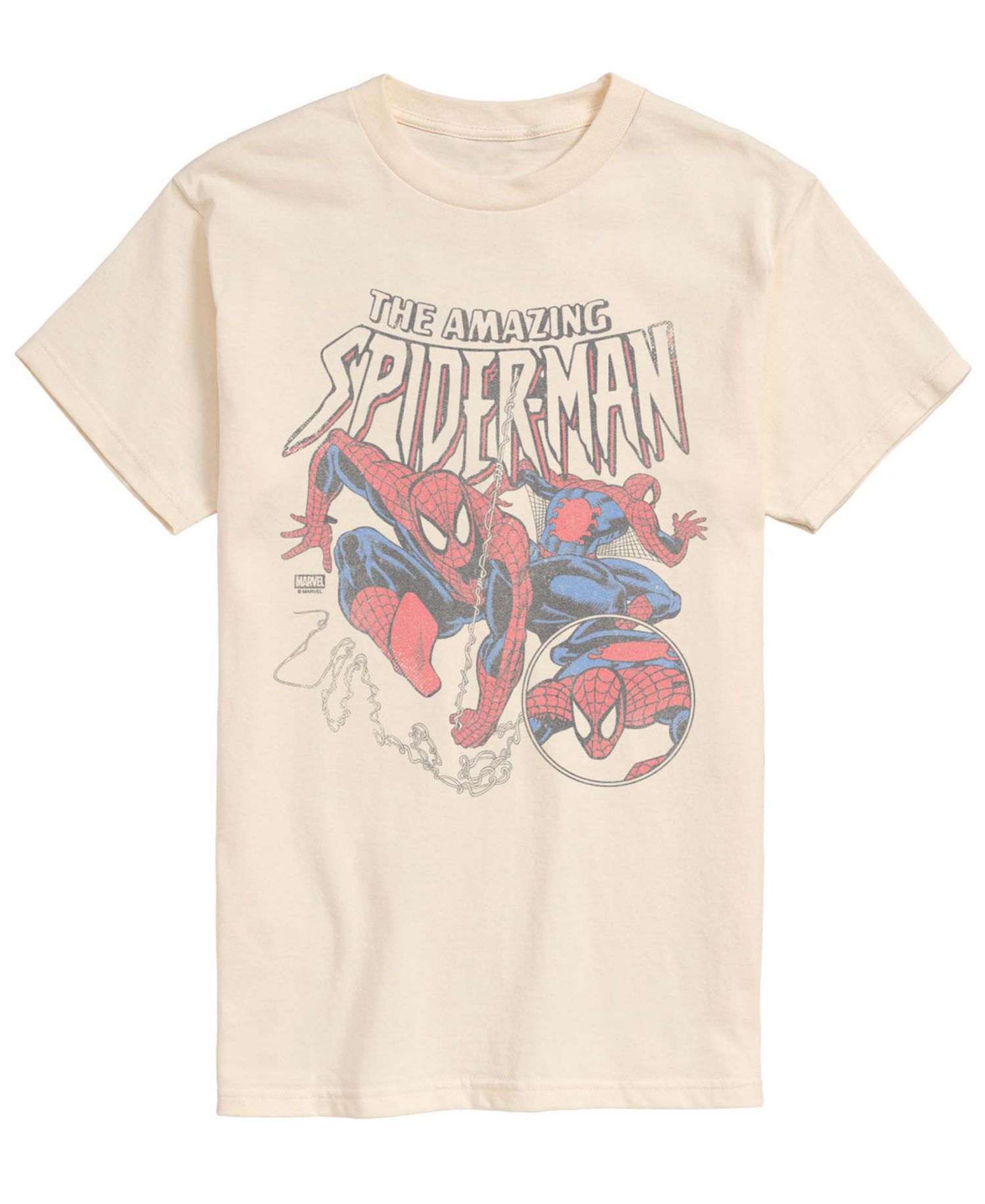 Men's Spiderman Web Circle Short-Sleeve Graphic T-Shirt