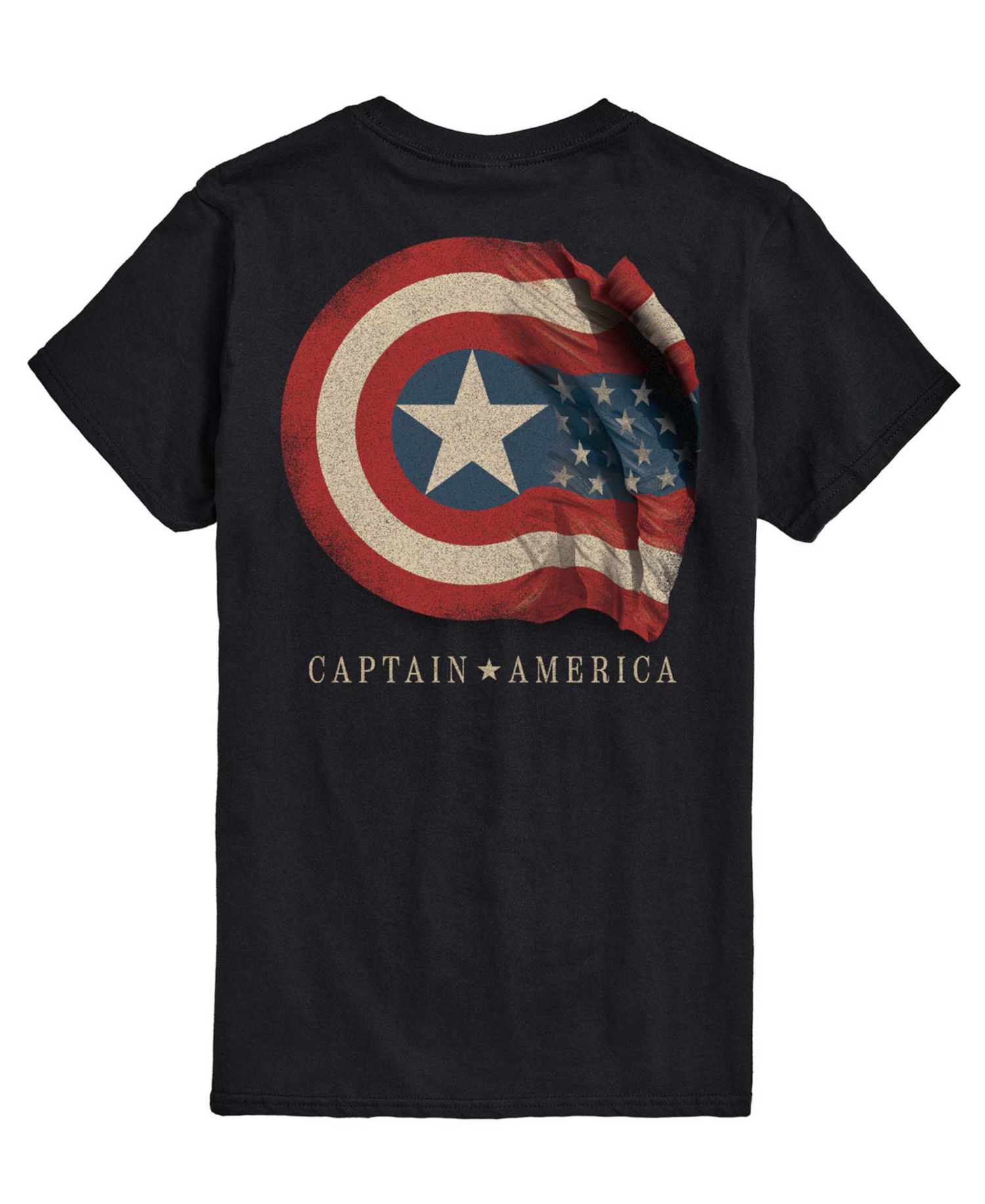 Men's Captain America Flag Short-Sleeve Graphic T-Shirt