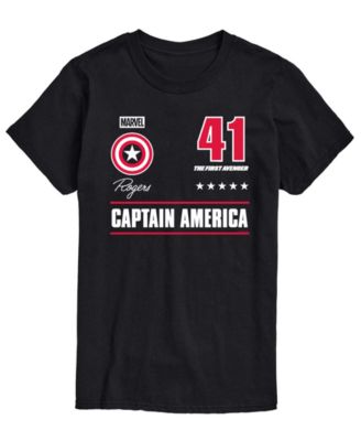 Men's Captain America Jersey Short-Sleeve Graphic T-Shirt