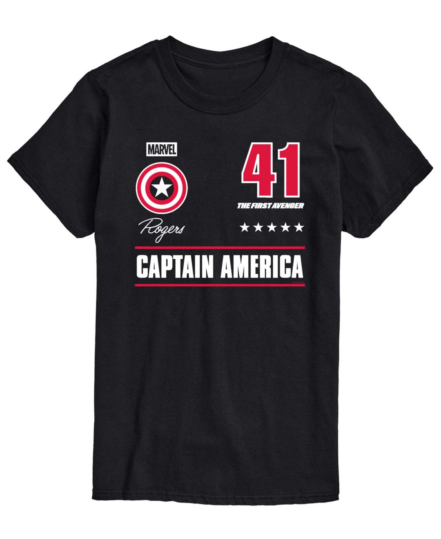 Men's Captain America Jersey Short-Sleeve Graphic T-Shirt
