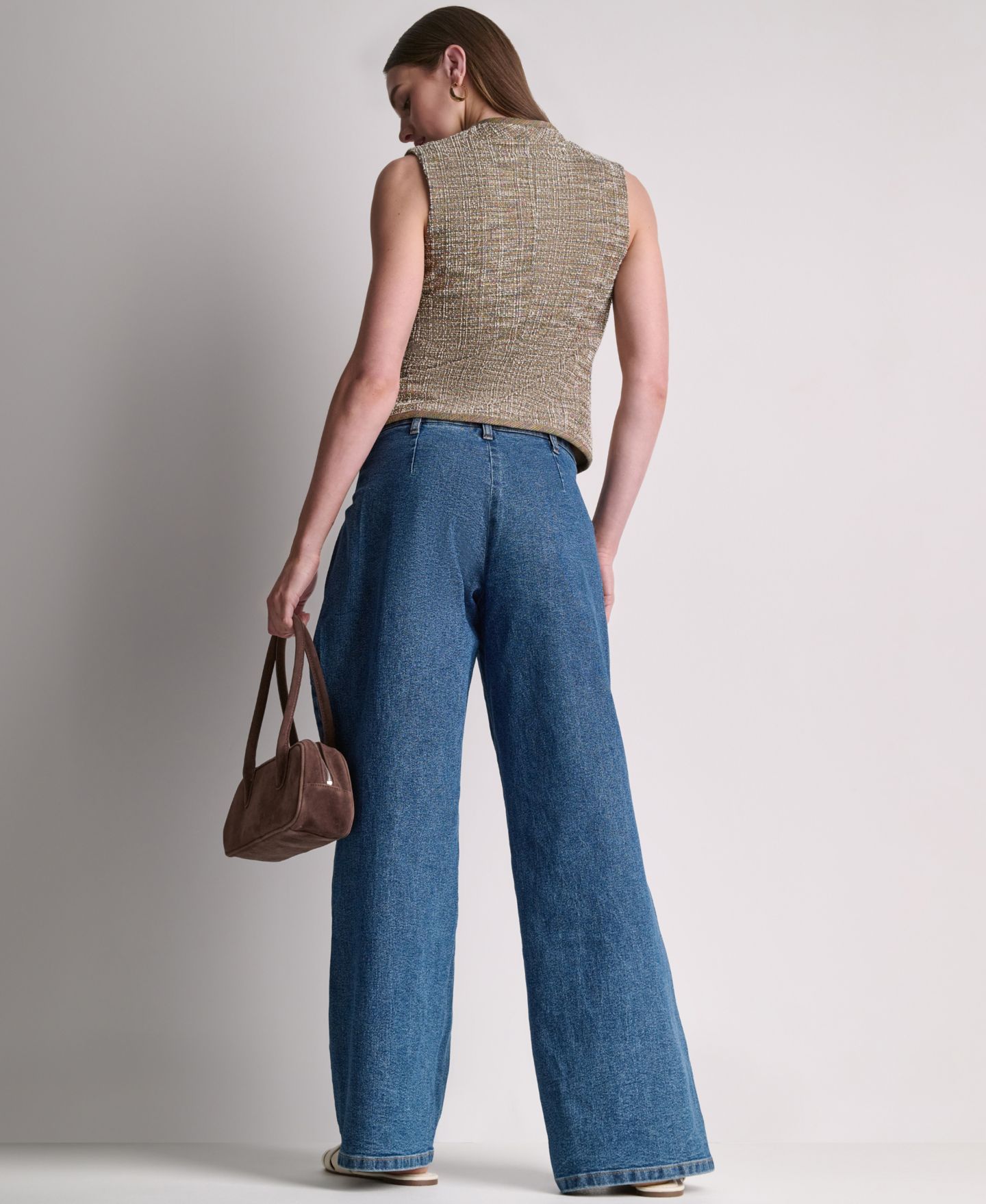 Женский жилет BCBG V-Neck Button-Front Vest, цвет: Разноцветный — фото 5
