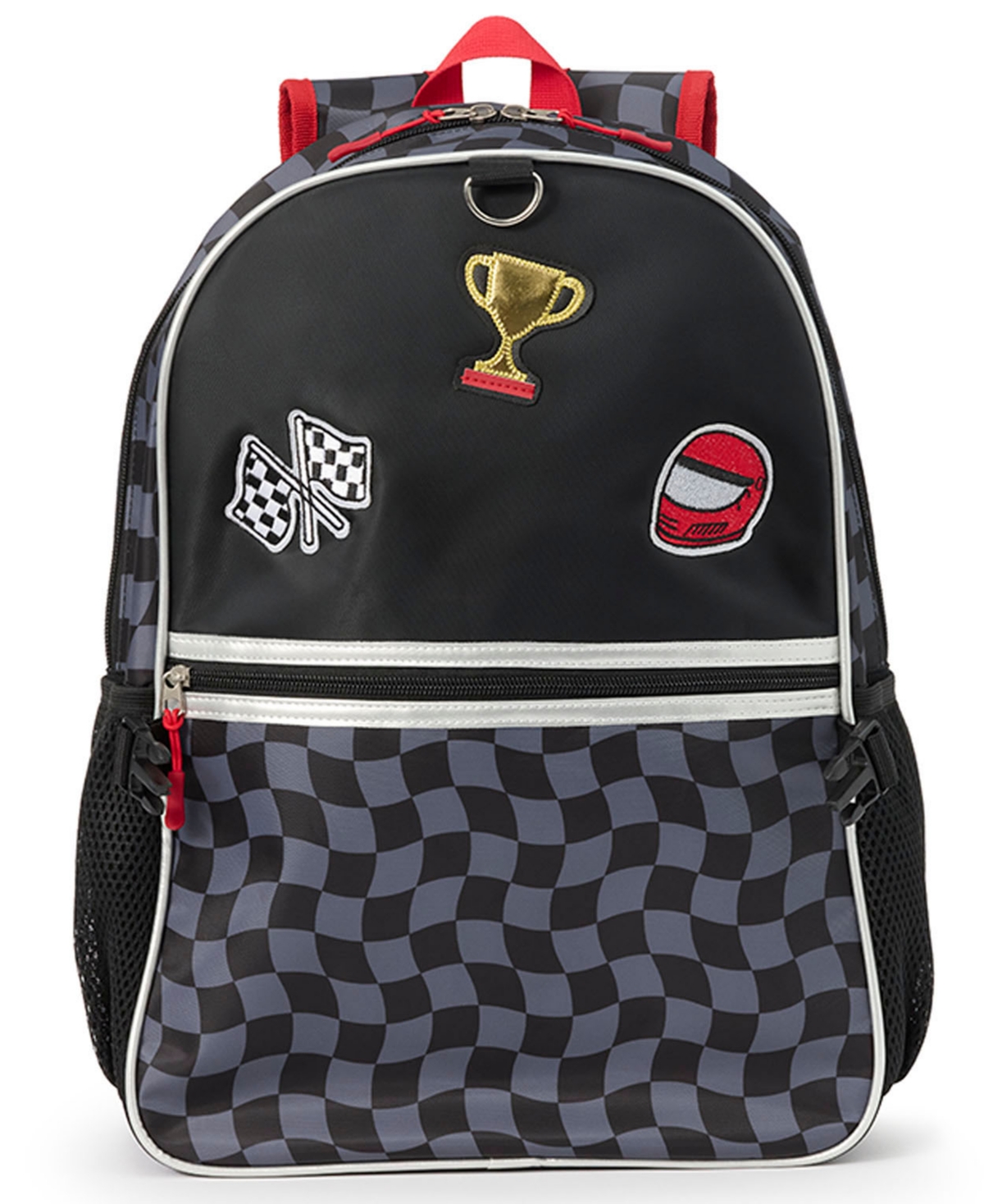 Extreme Nation Boys' Checkered Board Graphic Backpack, Lunch Bag and Headphone, 3-Piece Set