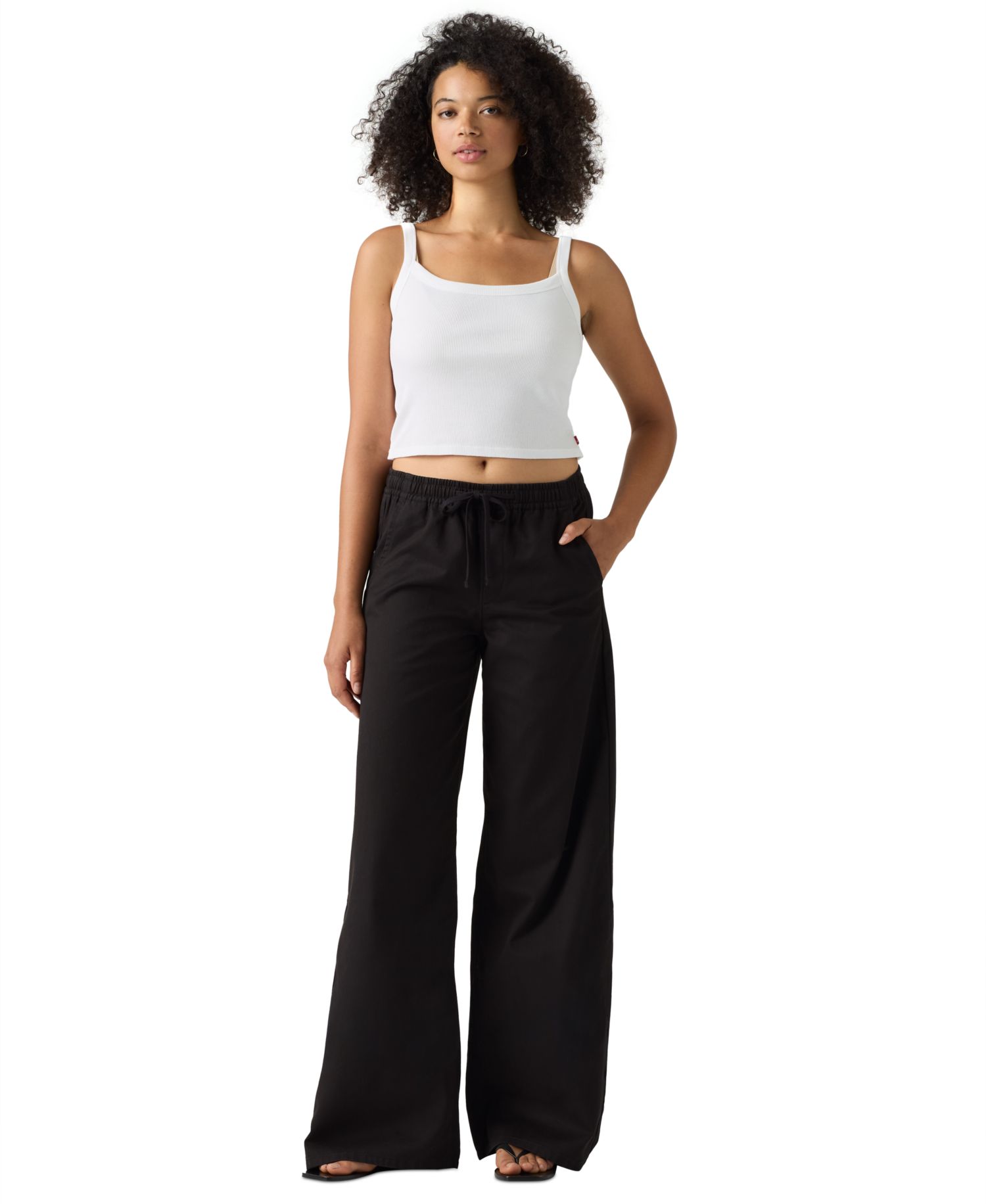 Plus Essential Wide-Leg Pants