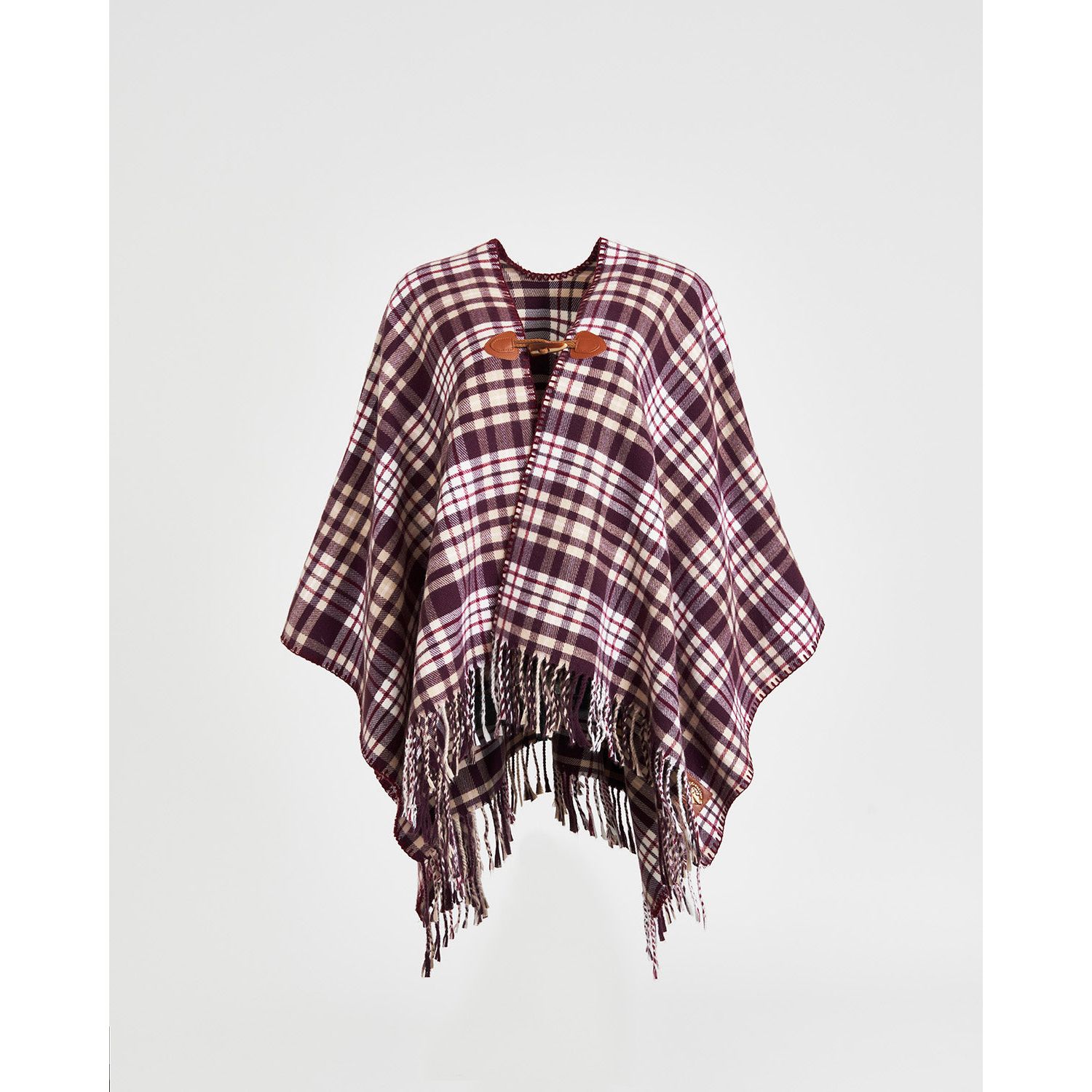 Women's Caramel and Chocolate Check Cape