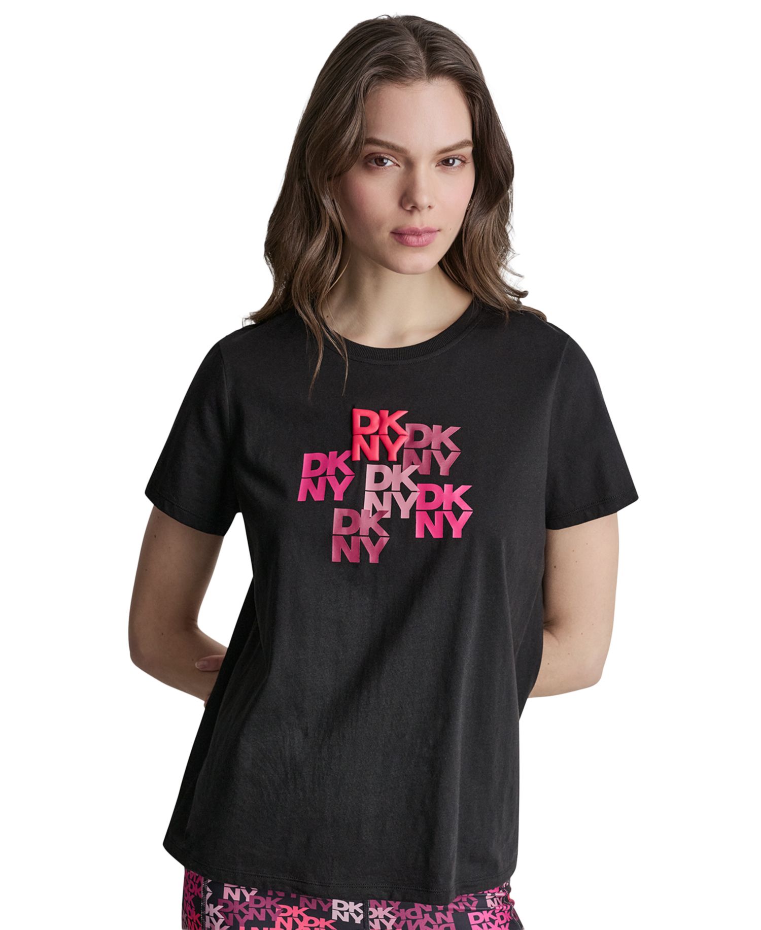 Women's Mixed Media Logo Crewneck T-Shirt