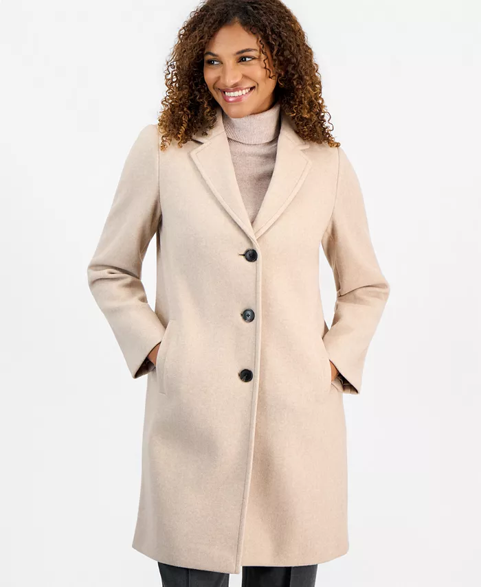 Women's Single-Breasted Herringbone Walker Coat, Created for Macy's - thumbnail 6