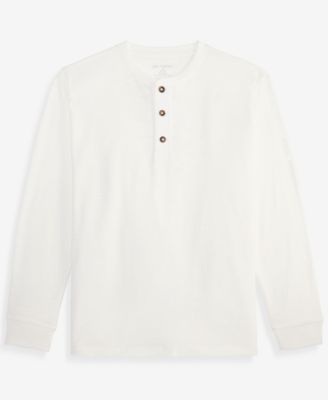 Boys' XS-XL Long-Sleeve Slub Henley T-Shirt