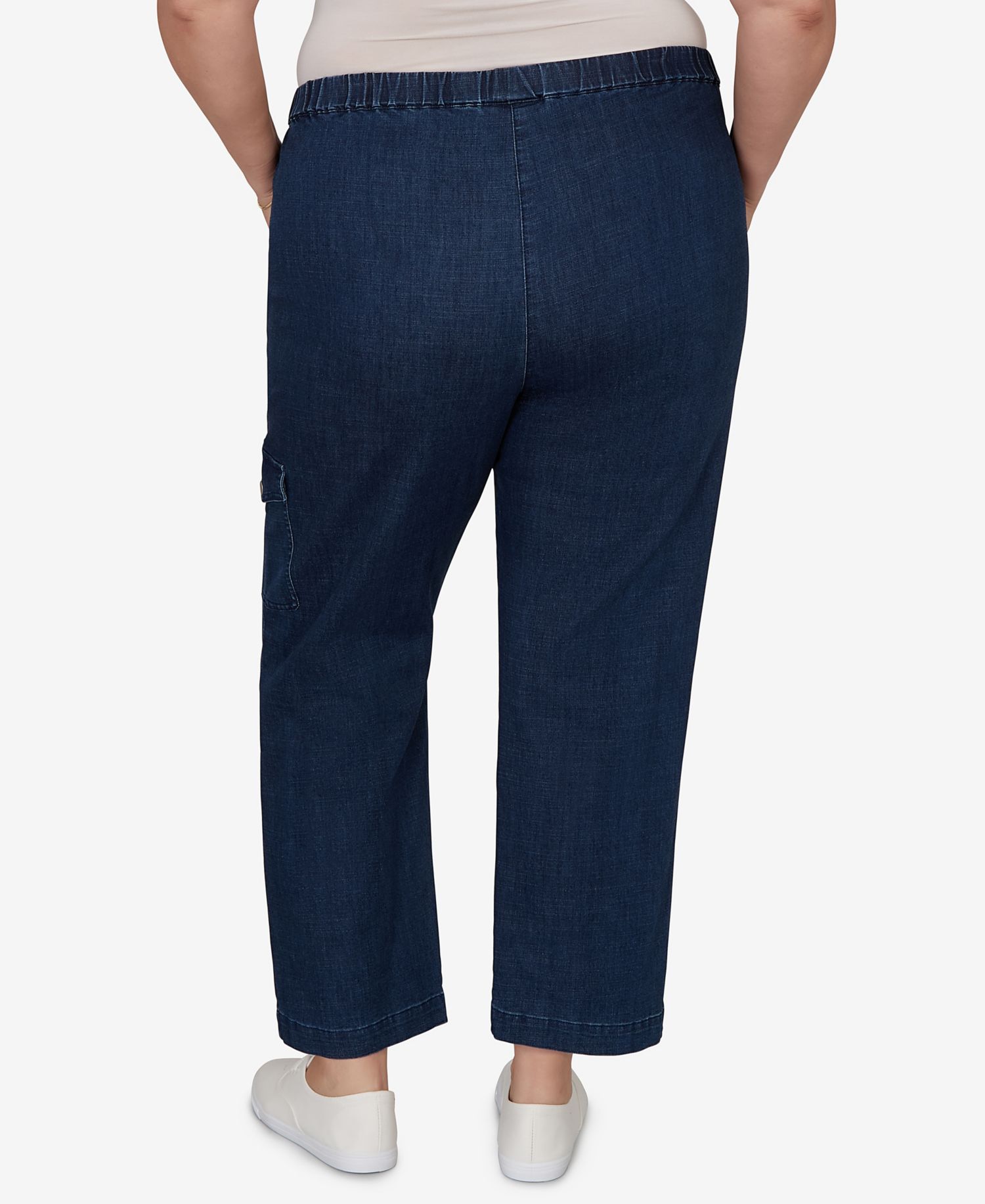 Plus Size Pull-On Cargo Pocket Jeans