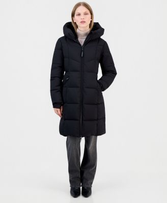Women's Hooded Zippered Puffer Coat