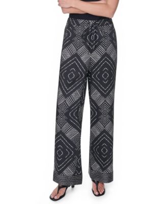 Women's Printed Wide-Leg Pants