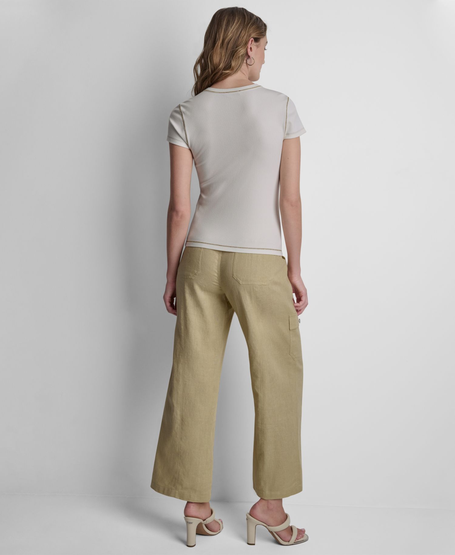 Women's Crewneck Contrast Stitch Top