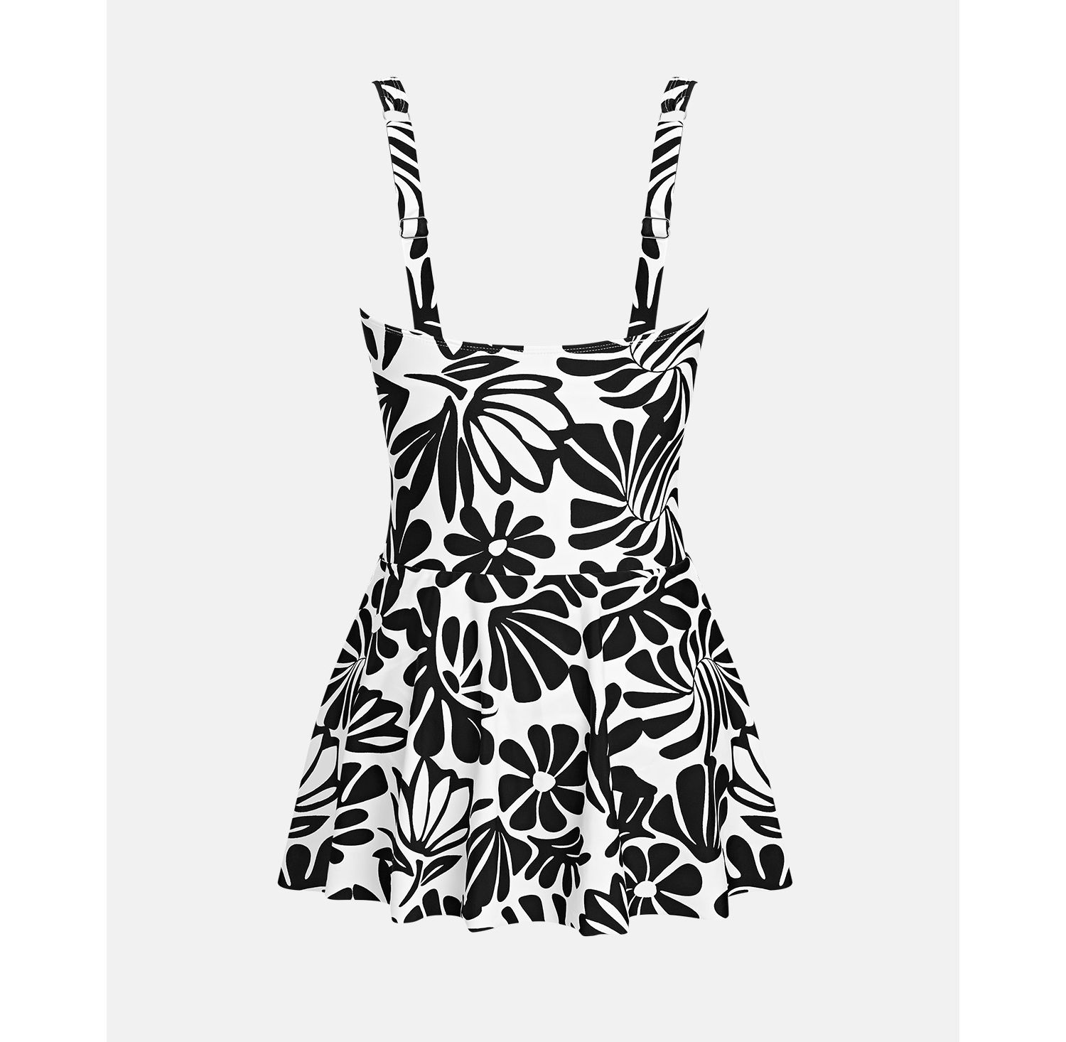 Women's Scoop Neck Tie Knot One Piece Swimsuit Swim Dress
