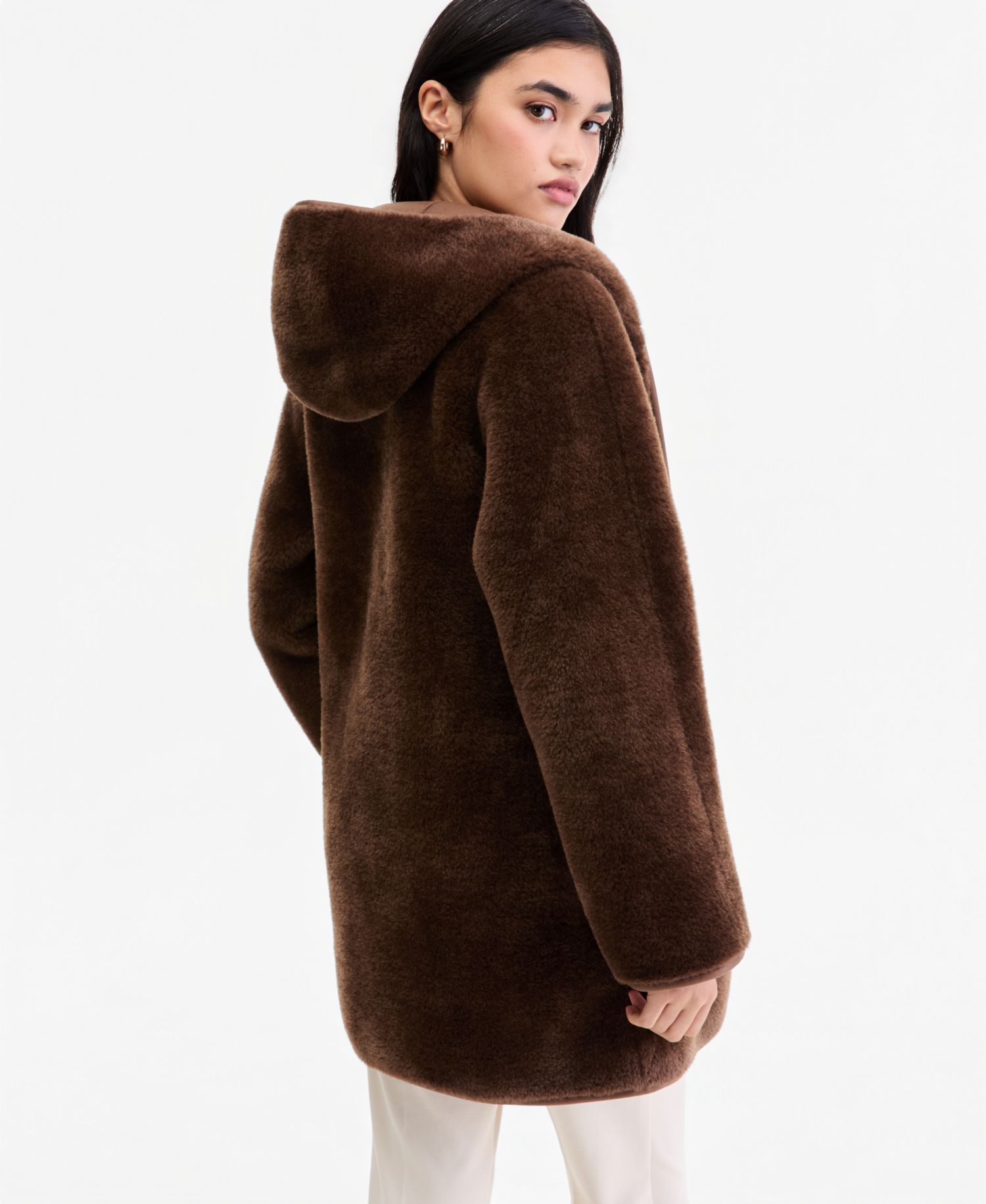 Women's Hooded Reversible Teddy Jacket, Created for Macy's