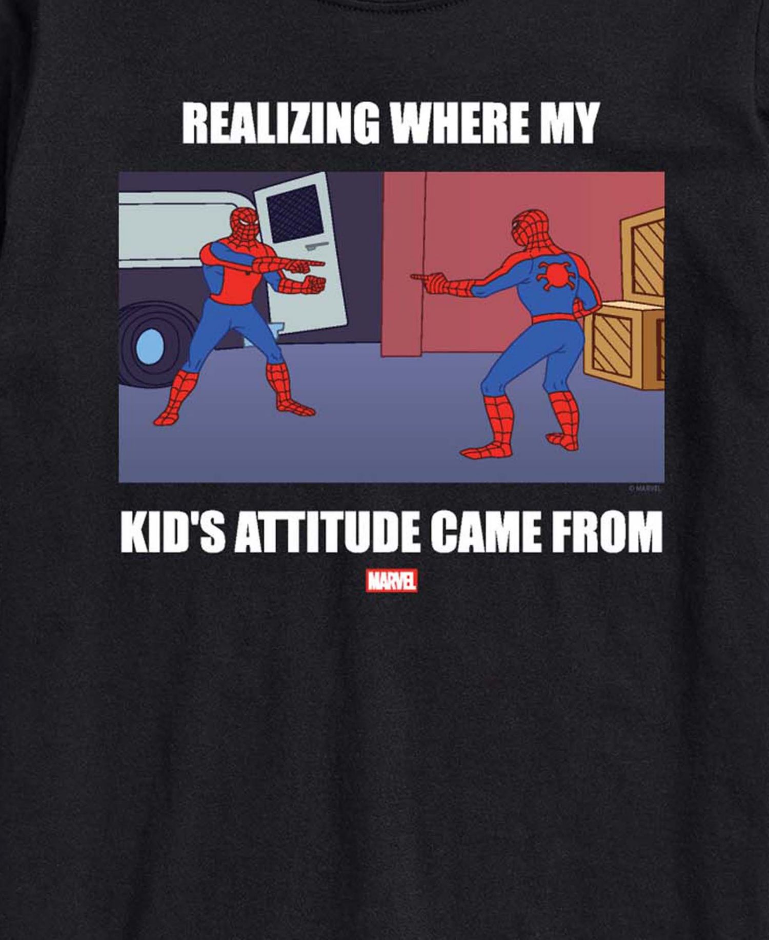 Men's Spider-Man My Kids Attitude Short-Sleeve Graphic T-Shirt