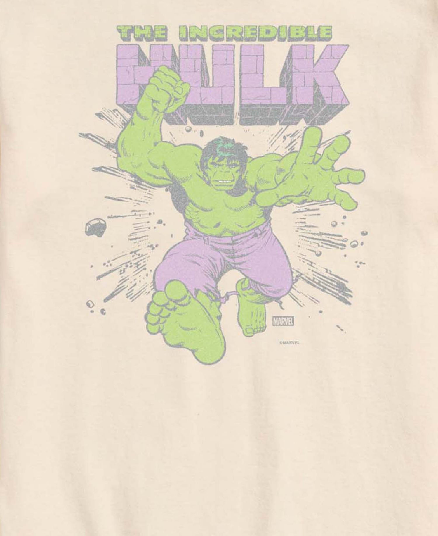 Men's The Hulk Vintage Faded Short-Sleeve Graphic T-Shirt