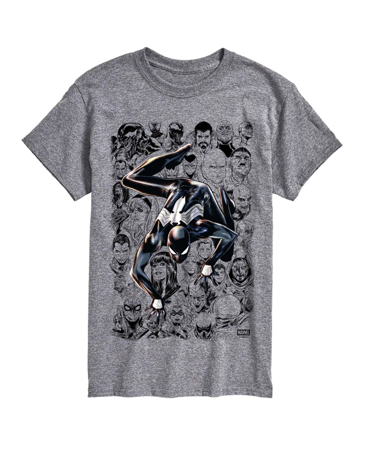 Men's Spider-Man Lineart Characters Short-Sleeve Graphic T-Shirt