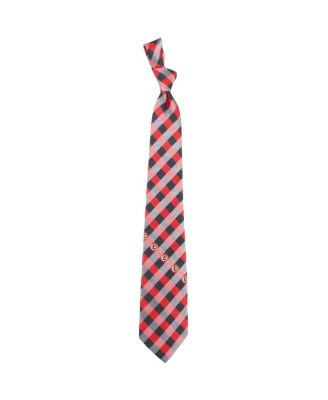 Men's Calgary Flames Woven Poly Check Tie