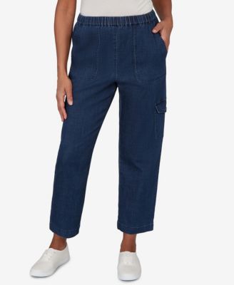 Petite Indigo Girls Pull-On Cargo Pocket Jeans