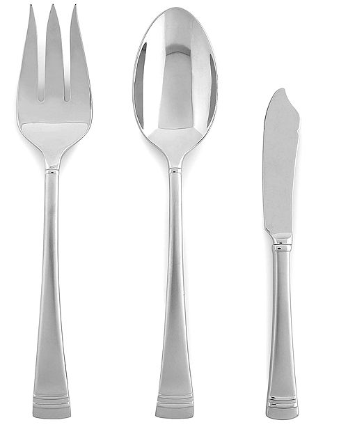Lenox Federal Platinum Frost 3Piece Serving Set & Reviews Flatware Dining Macy's