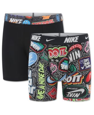 Boys' 8-18 Printed Long Boxer Briefs, 2-Pack