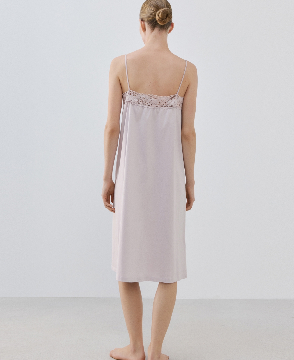 Mango Women's Cotton Lace Nightgown