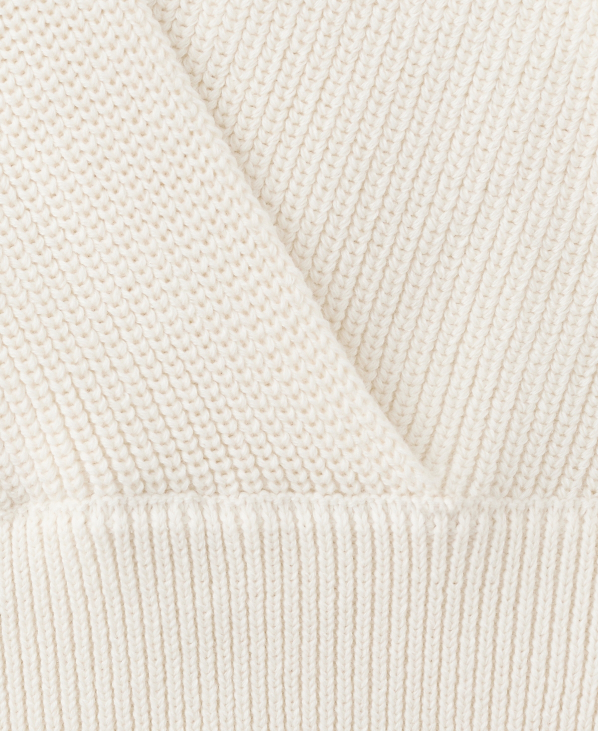 Mango Women's V-Neck Ribbed Knit Sweater
