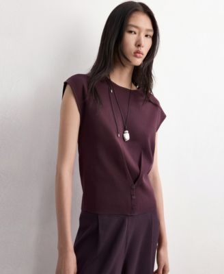 Women's Buttoned Knit Top