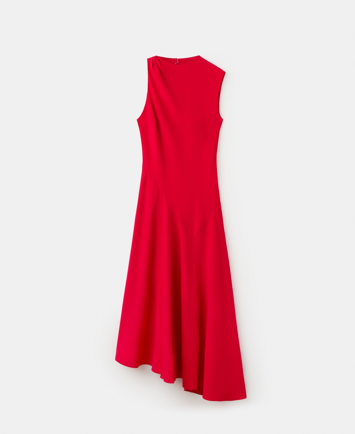 Mango Women's Asymmetrical Sleeves Midi Dress