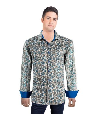 Men's Slim Fit Paisley Sport Button-Down Shirt