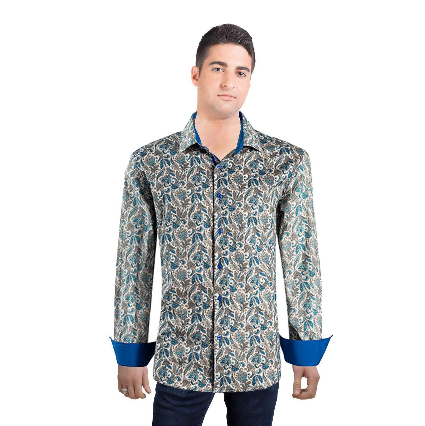 Мужская рубашка Elie Balleh Slim Fit Paisley Sport Button-Down — фото 1