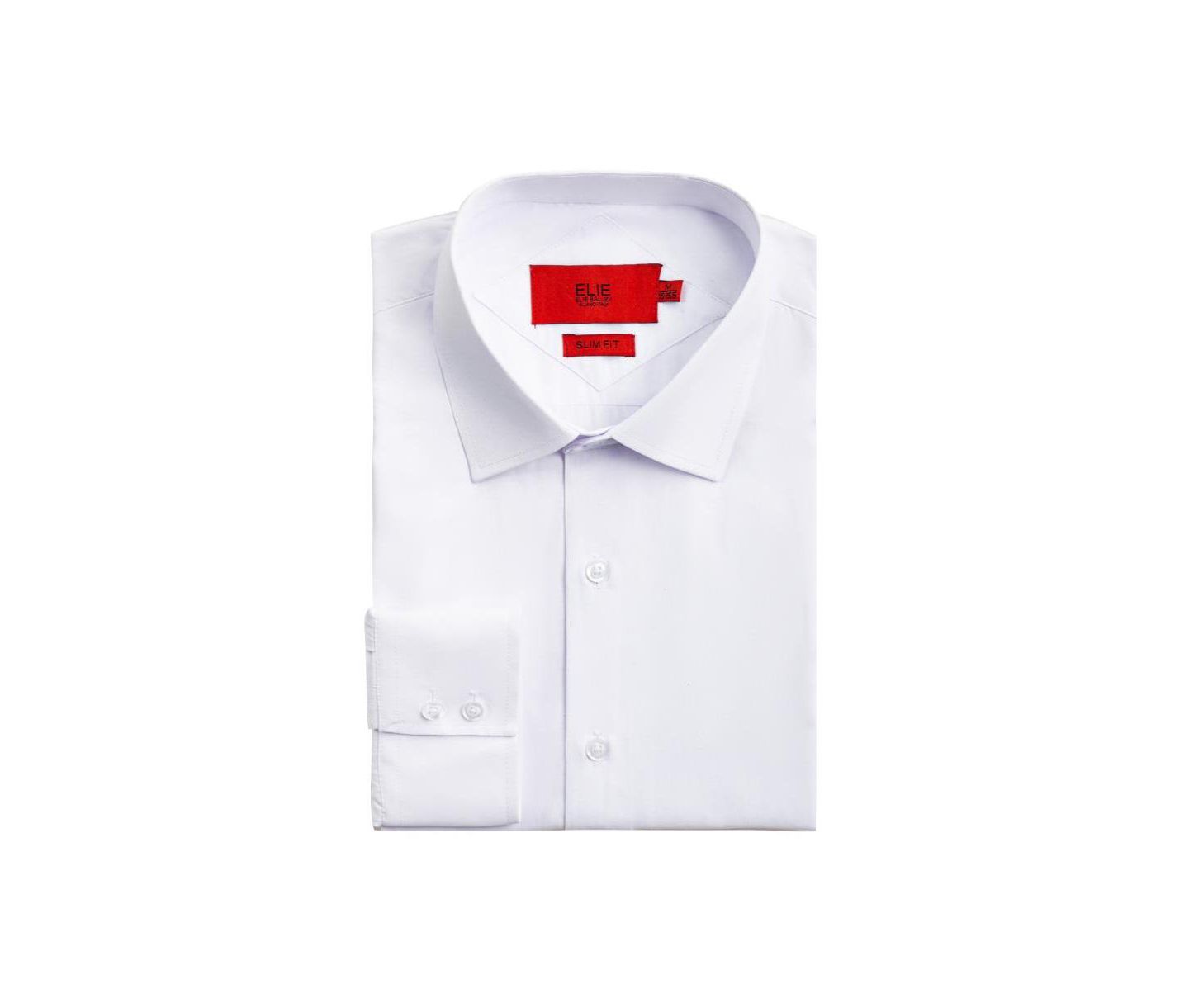 Мужская рубашка Elie Balleh Slim Fit Solid Button-Down, цвет: Белый — фото 2
