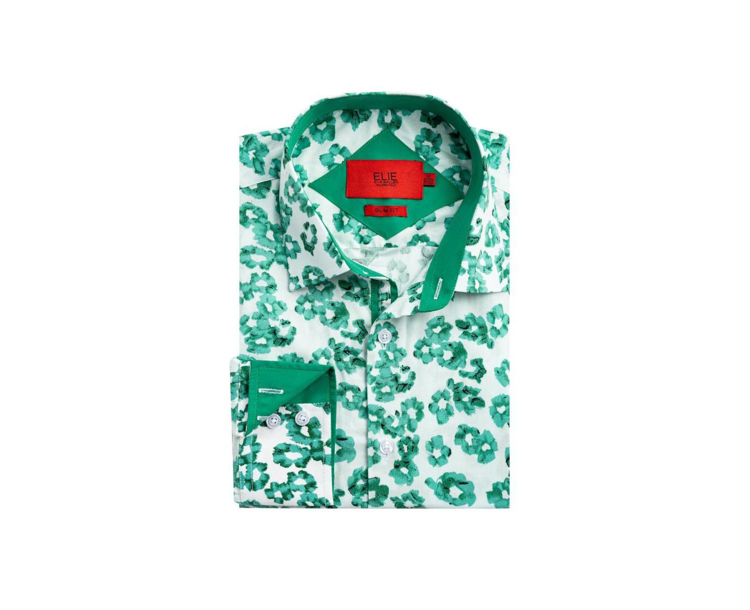 Men's Slim Fit Floral Sport Button-Down Shirt