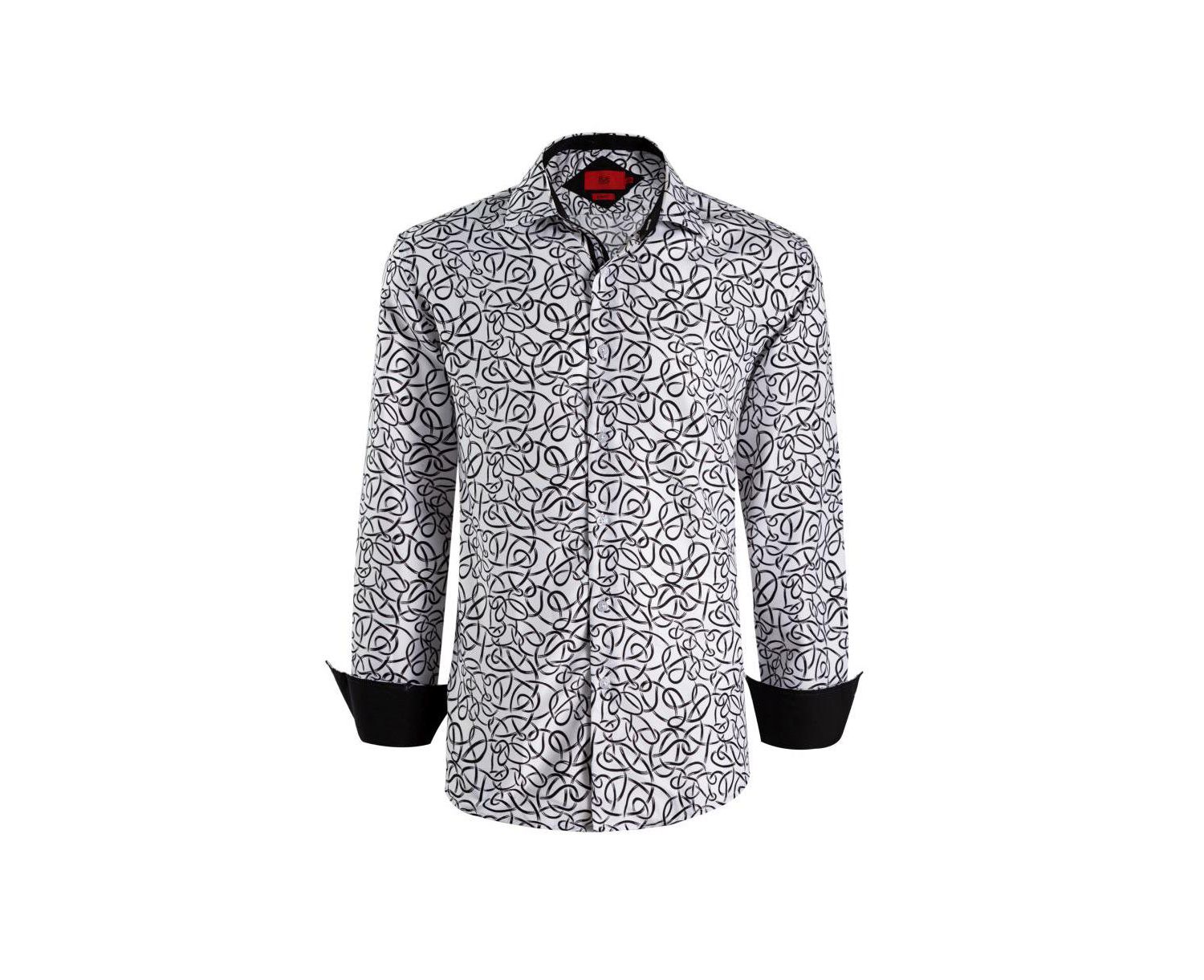 Men's Slim Fit Swirl Print Shirt