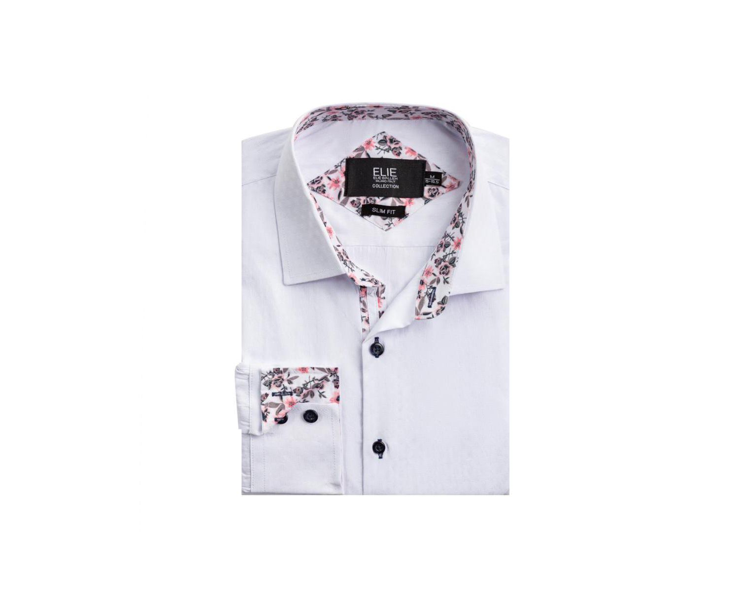 Men's Slim Fit Jacquard Dot Button-Down Shirt