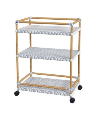 Butler Specialty Tobias 24 in. W Outdoor Rattan and Metal 3 Tier Bar ...