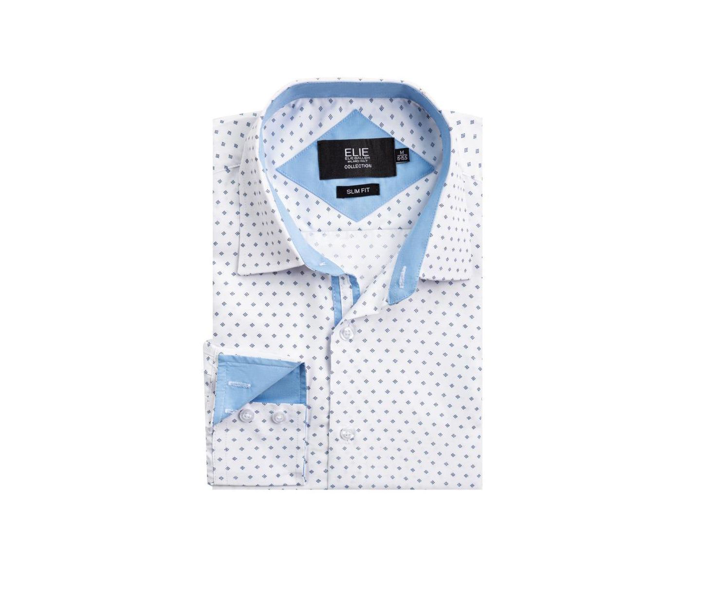 Мужская рубашка Elie Balleh Slim Fit Modern Ditsy Print — фото 4