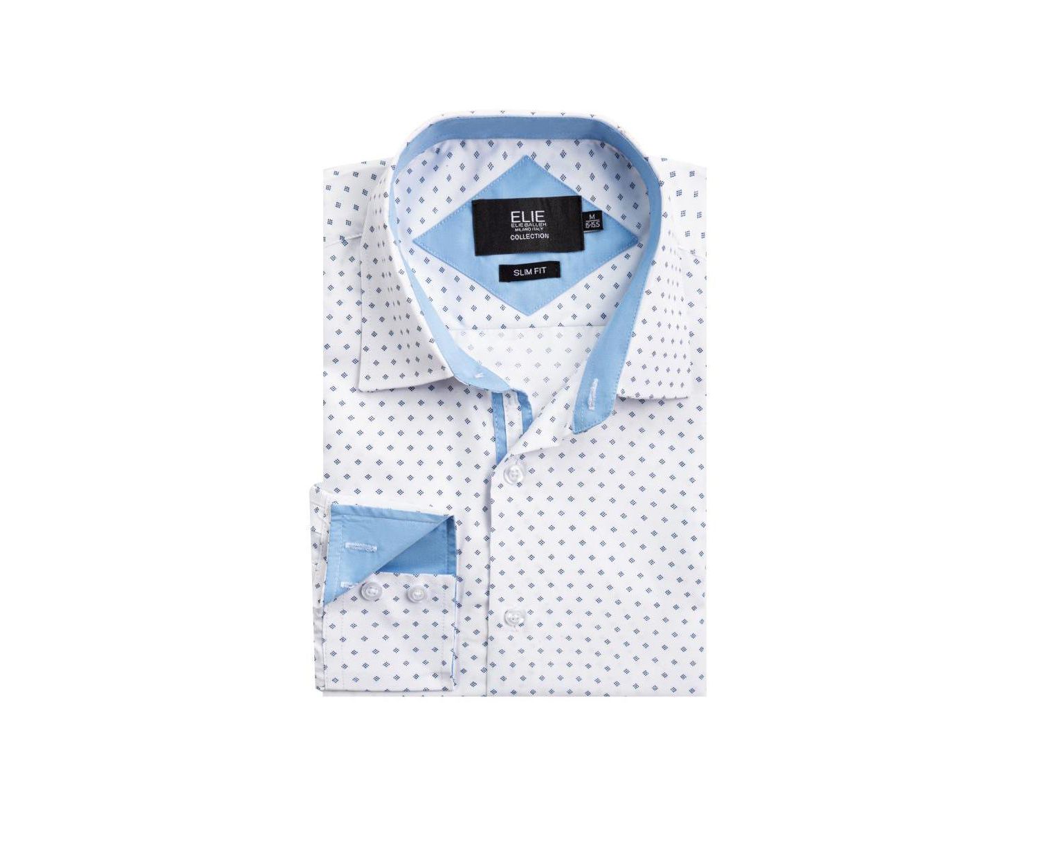 Men's Slim Fit Modern Ditsy Print Shirt