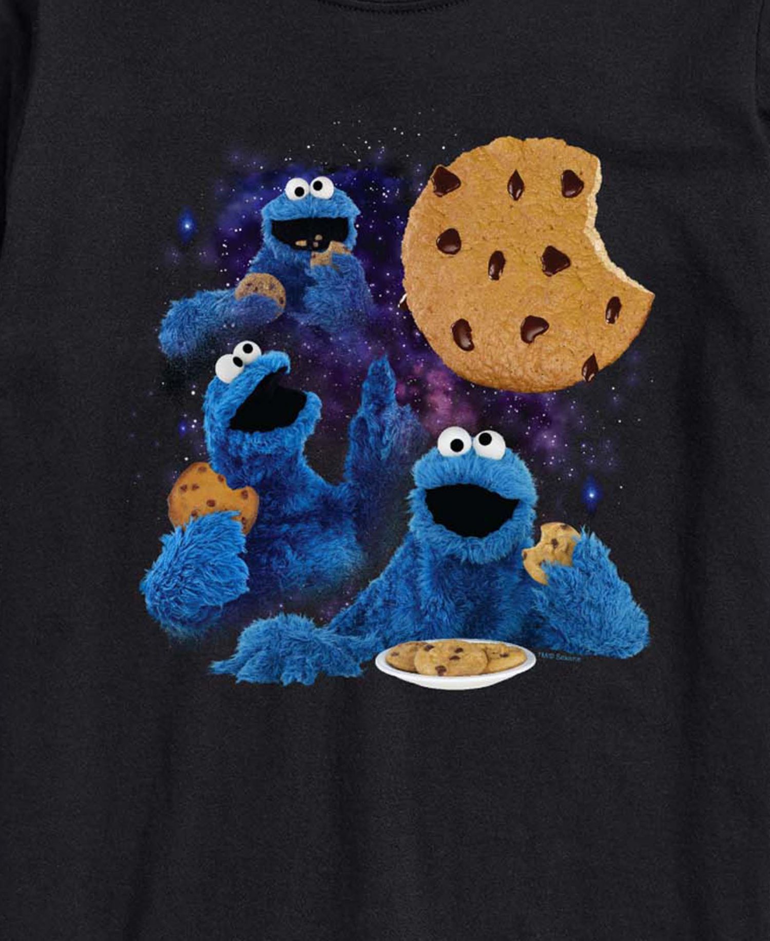 Men's Sesame Street Cookie Moon Short-Sleeve Graphic T-Shirt