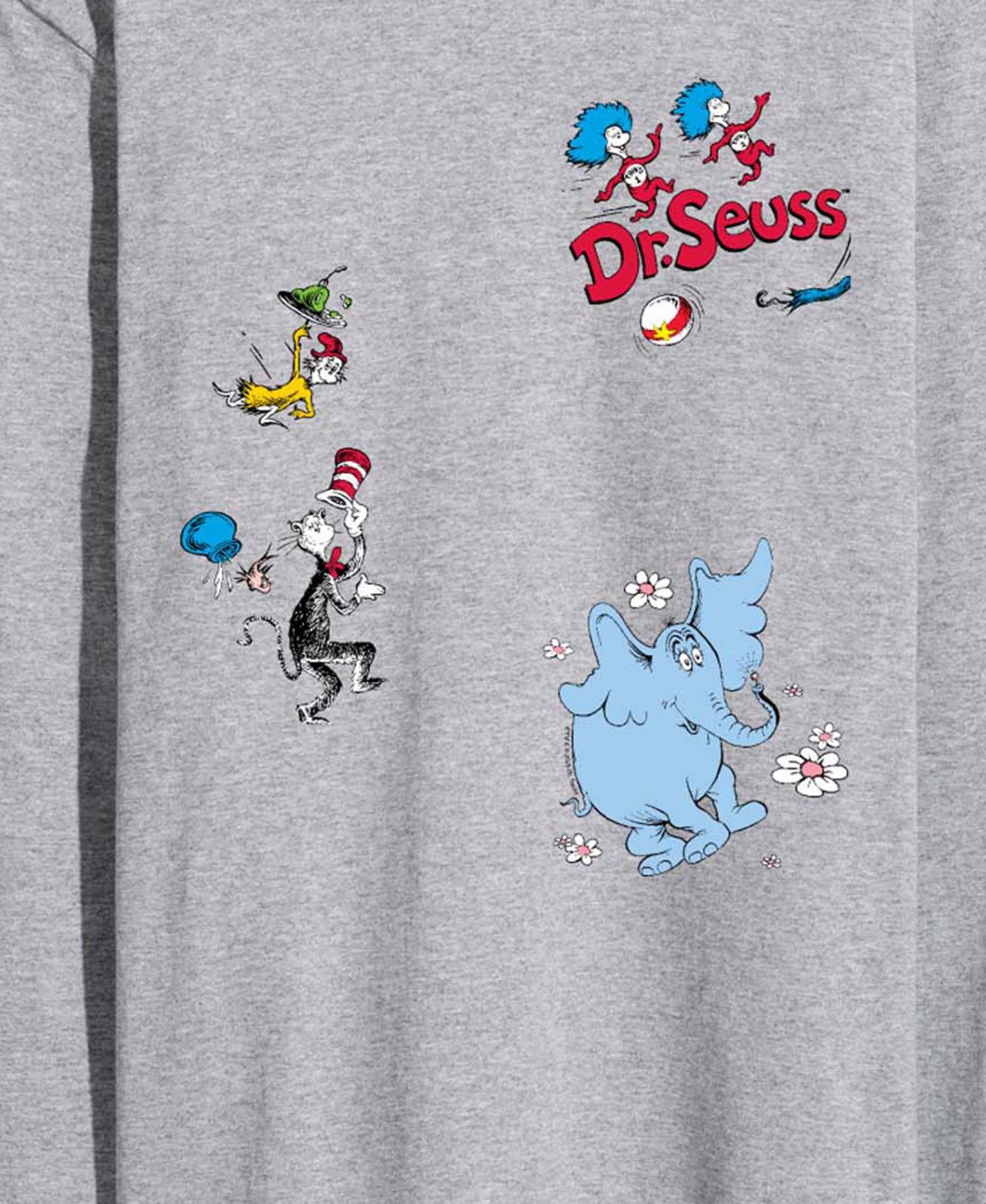 Men's Dr. Seuss Cat In The Hat & Sam I Am & Horton Long-Sleeve Graphic T-Shirt