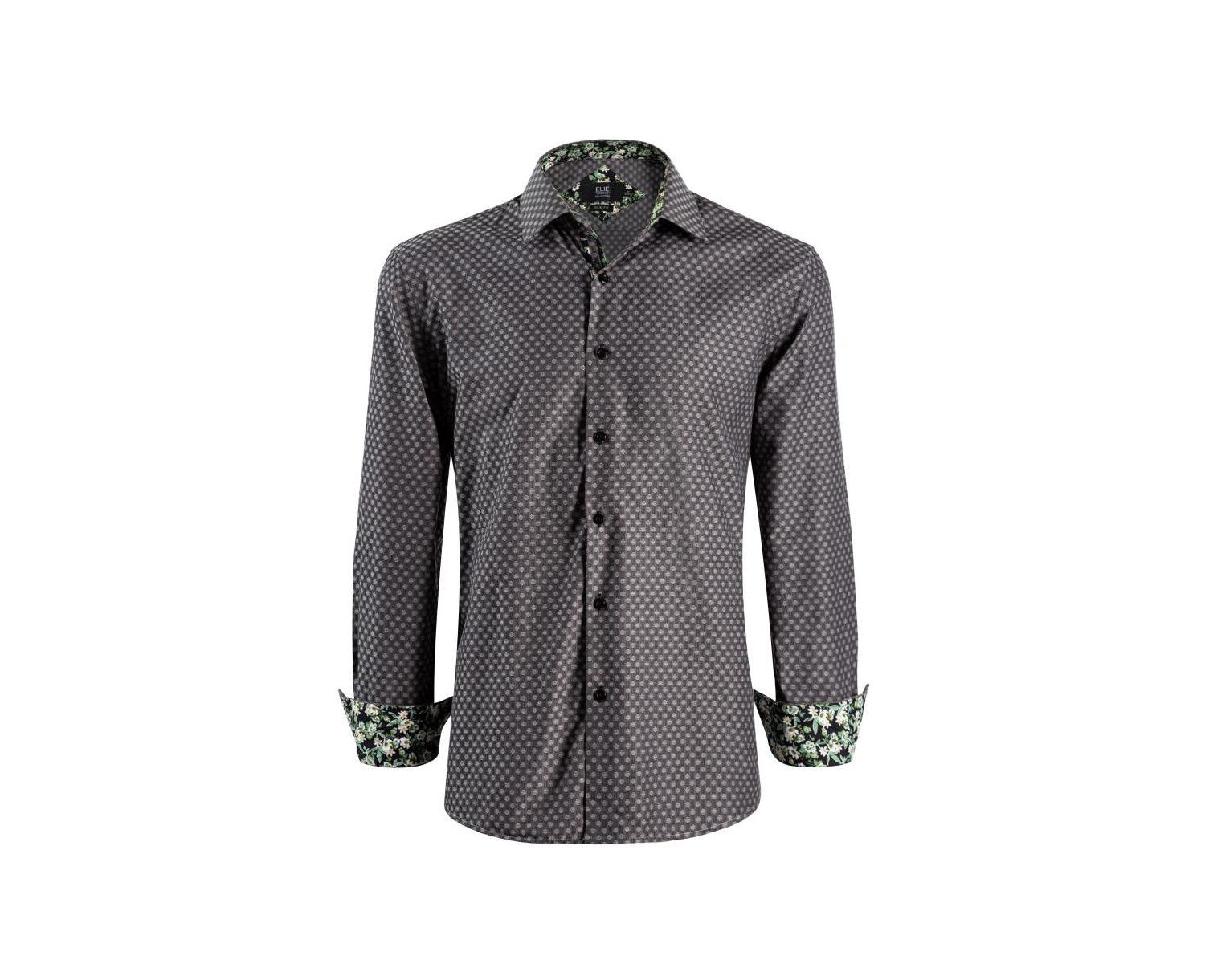 Men's Slim Fit Jacquard Dot Button-Down Shirt