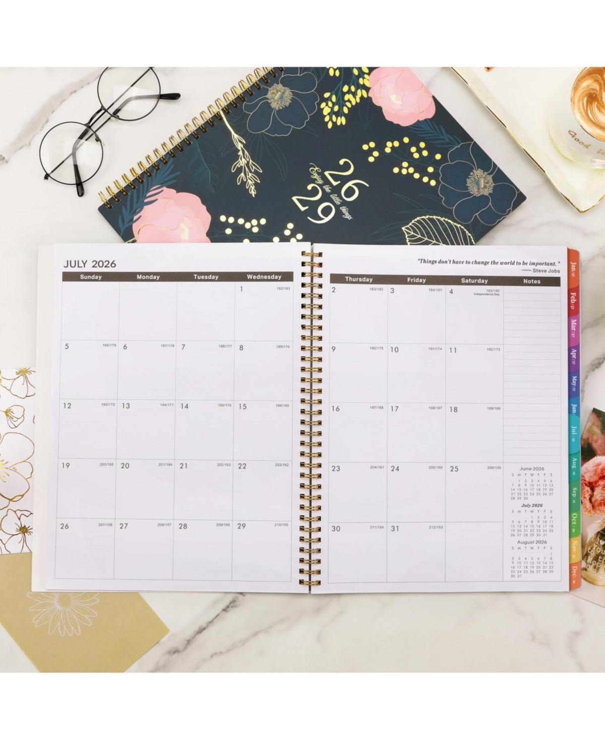 Gnuadz 2026-2029 Monthly Planner 3 Year Calendar Tabs Pocket Notes Twin-wire Binding