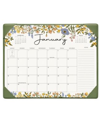 Desk Calendar 2026 Mat Pad Floral Apricot