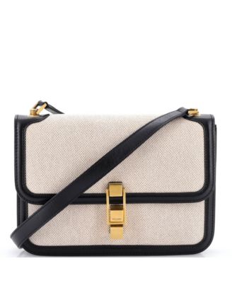 Medium Carre Satchel Canvas with Leather